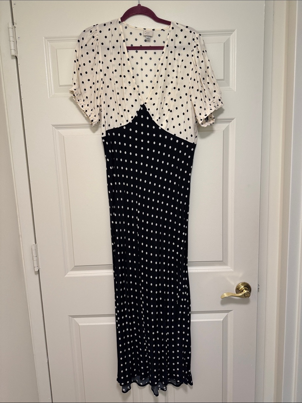 a new day Black & White Polka Dot Maxi Dress
